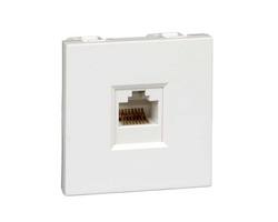 РОЗЕТКА W45 1XRJ45 CAT.5E ФОРМАТА 45Х22,5 БЕЛАЯ RAL 9003