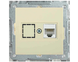 Розетка компьютерная РК11-1-Б RJ45 Cat6 BOLERO кремовый IEK