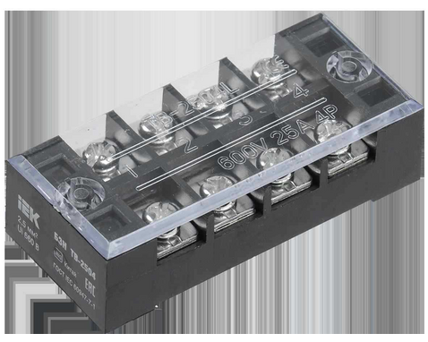Блок зажимов наборный БЗН ТВ-2504 2,5мм2 25A 4 пары IEK
