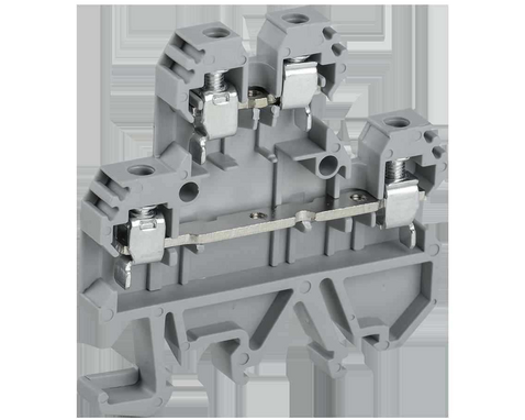 Клемма винтовая КВИ-4-2L двухуровневая 4мм2 серая IEK