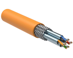 ITK Витая пара S/FTP кат.7 4х2х23AWG solid LSZH нг(А)-HF оранжевый (305м)