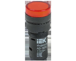 Лампа AD16DS(LED)матрица d=16мм красный 36В AC/DC IEK