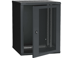 ITK Шкаф настенный LINEA W 12U 600х600мм дверь перфорированная RAL 9005