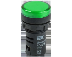 Лампа AD22DS(LED)матрица d=22мм зеленый 36В AC/DC IEK
