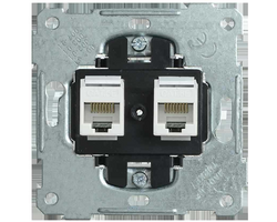Розетка 2-местная компьютерная РК10-2-Б RJ45 Cat5e BOLERO IEK