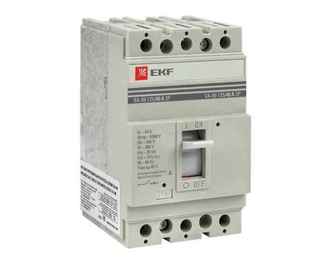 Выключатель автоматический ВА-99  125/ 40А 3P 25кА EKF PROxima