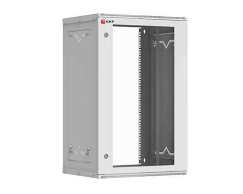 Шкаф телекоммуникационный настенный разборный 18U (600х450) дверь стекло, Astra серия EKF PROxima