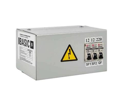 Ящик с понижающим трансформатором ЯТП 0,25кВА 220/12В (3 автомата) EKF Basic