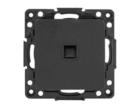 Стокгольм Механизм Розетки Phone 1-местной черный EKF PROxima
