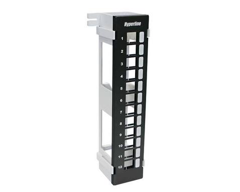 Hyperline PPWBL-12 Модульная настенная патч-панель на 12 портов, для модулей Keystone Jack, с подставкой
