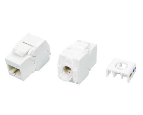 Вставки формата Keystone Jack RJ-45 (8P8C), тип 180 градусов, Toolless Hyperline серии KJ8