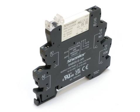 РЕЛЕ ИНТЕРФЕЙСНОЕ RNC1CO024 С КОЛОДКОЙ SNC05-S-A, ПРУЖИННЫЙ ЗАЖИМ, 1CO, 6A(250VAC), 24VAC/DC, LED, W=6.2MM