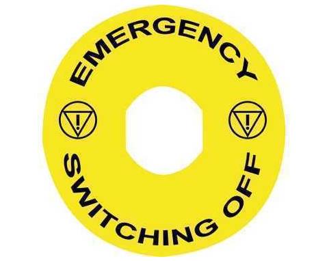 МАРКИРОВКА "EMERGENCY SWITCHING OFF" 60ММ