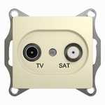 GLOSSA TV-SAT РОЗЕТКА оконечная 1DB, механизм, БЕЖЕВЫЙ