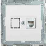 Розетка компьютерная РК10-1-Б RJ45 Cat5e BOLERO белый IEK