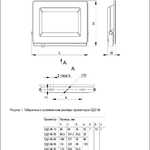 Прожектор светодиодный СДО 06-10 IP65 6500K черный IEK