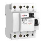 Устройство защитного отключения УЗО ВДT-40 4P 63А/300мА (электронное) EKF Basic