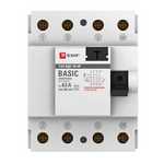 Устройство защитного отключения УЗО ВДT-40 4P 63А/300мА (электронное) EKF Basic