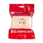 Валенсия розетка 1-местная б/з 10А кремовая с защ. штор. EKF PROxima