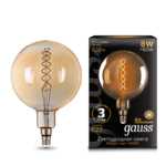 Лампа Gauss LED Vintage Filament Flexible G200 8W E27 200*300mm Golden 2400K
