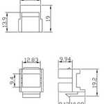 Hyperline KJ1-SC/DLC-WH Вставка формата Keystone Jack, для проходного адаптера SC или dLC
