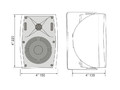 LPA-20MB Двухполосный настенный громкоговоритель черный, 20 / 10 / 5 / 2.5 Ватт