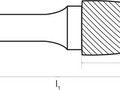 Борфреза твердосплавная Debever сфероконическая с заостренным концом DG 1625/6 NF для алюминия
